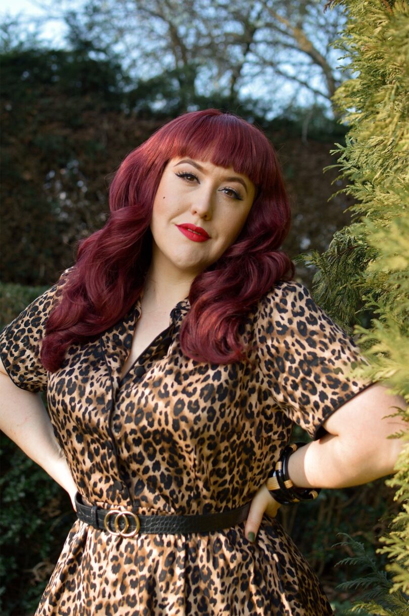 Penelope Rockabilly Leopard Print Shirt Dress  Shop now at Kitty Darling