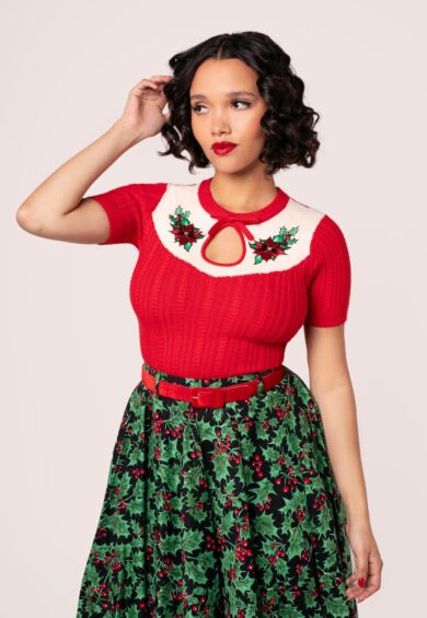 Poinsettia Top – Tops | Kitty Darling