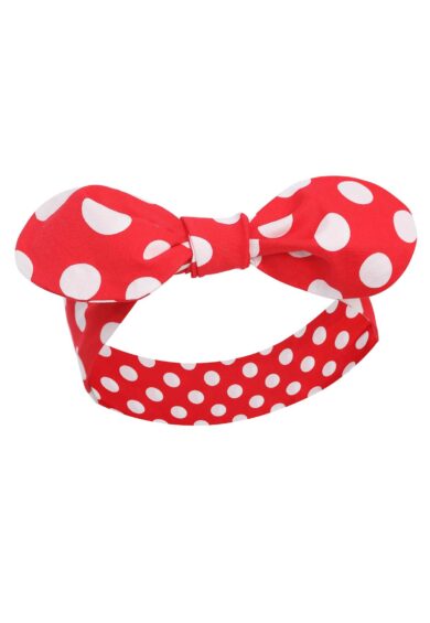 Quirky Headband in Red & White Polka Dot Print – Headbands | Kitty Darling