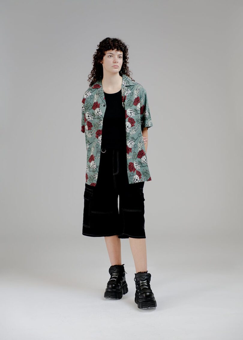 Skulls And Roses Shirt  Shop now at Kitty Darling