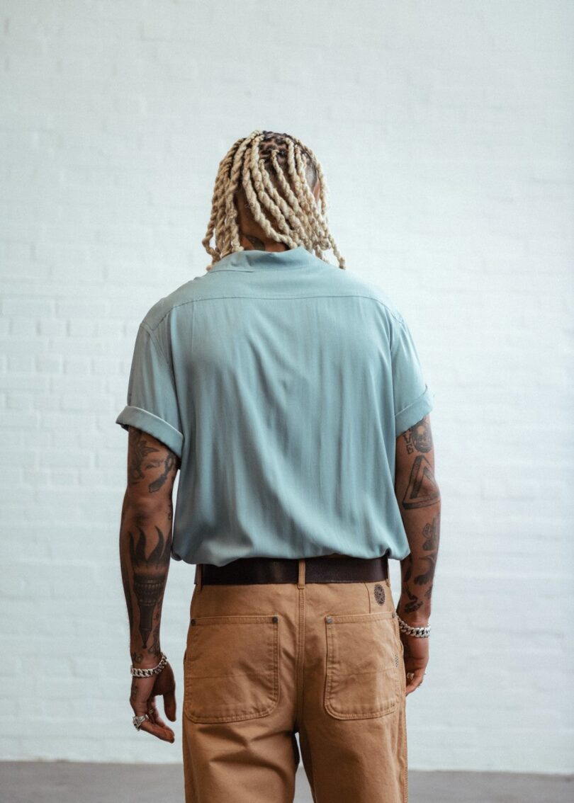 Walter Contrast Panel Bowling shirt  Shop now at Kitty Darling