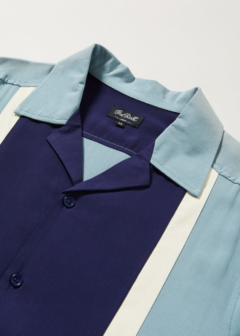 Walter Contrast Panel Bowling shirt  Shop now at Kitty Darling
