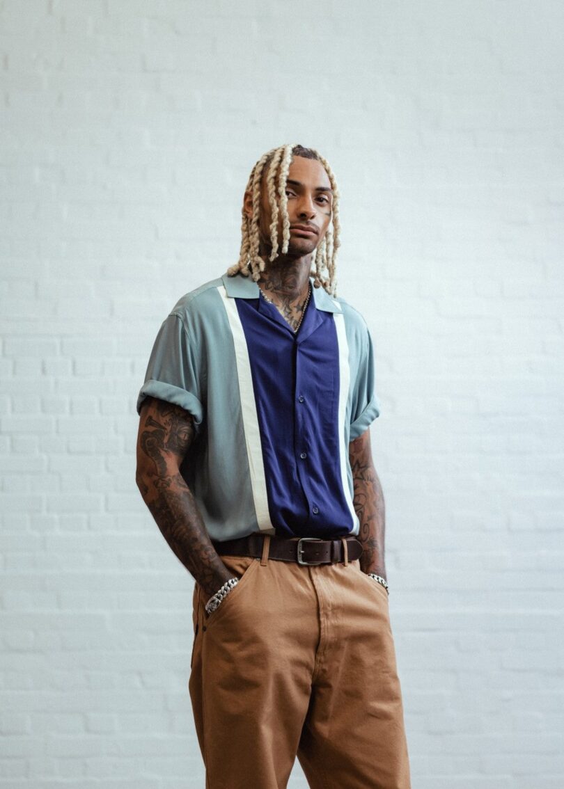 Walter Contrast Panel Bowling shirt  Shop now at Kitty Darling