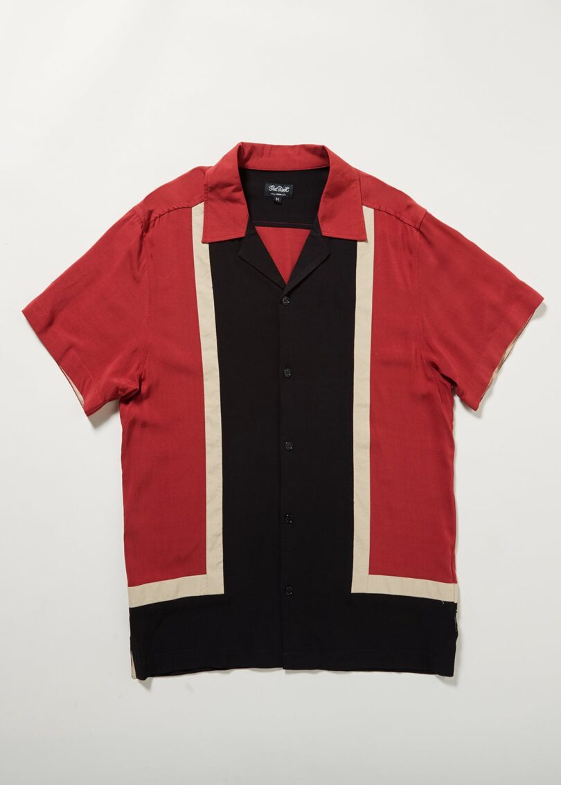 Walter Contrast Panel Bowling shirt  Shop now at Kitty Darling