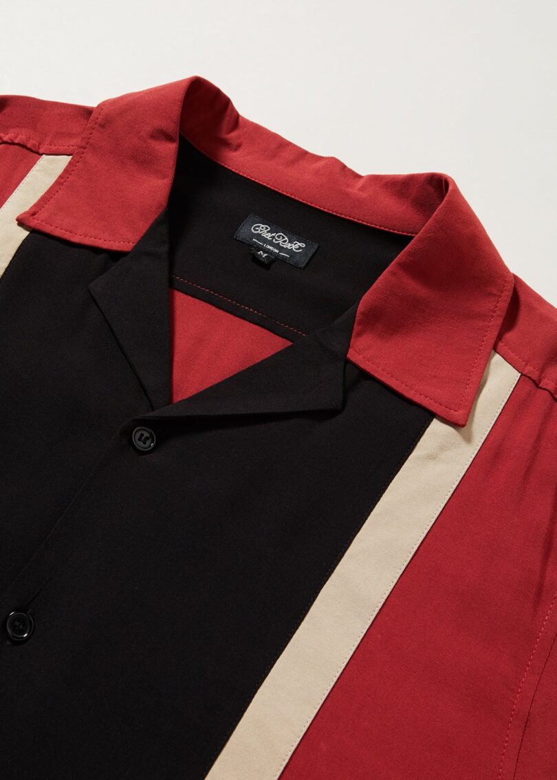 Walter Contrast Panel Bowling shirt  Shop now at Kitty Darling
