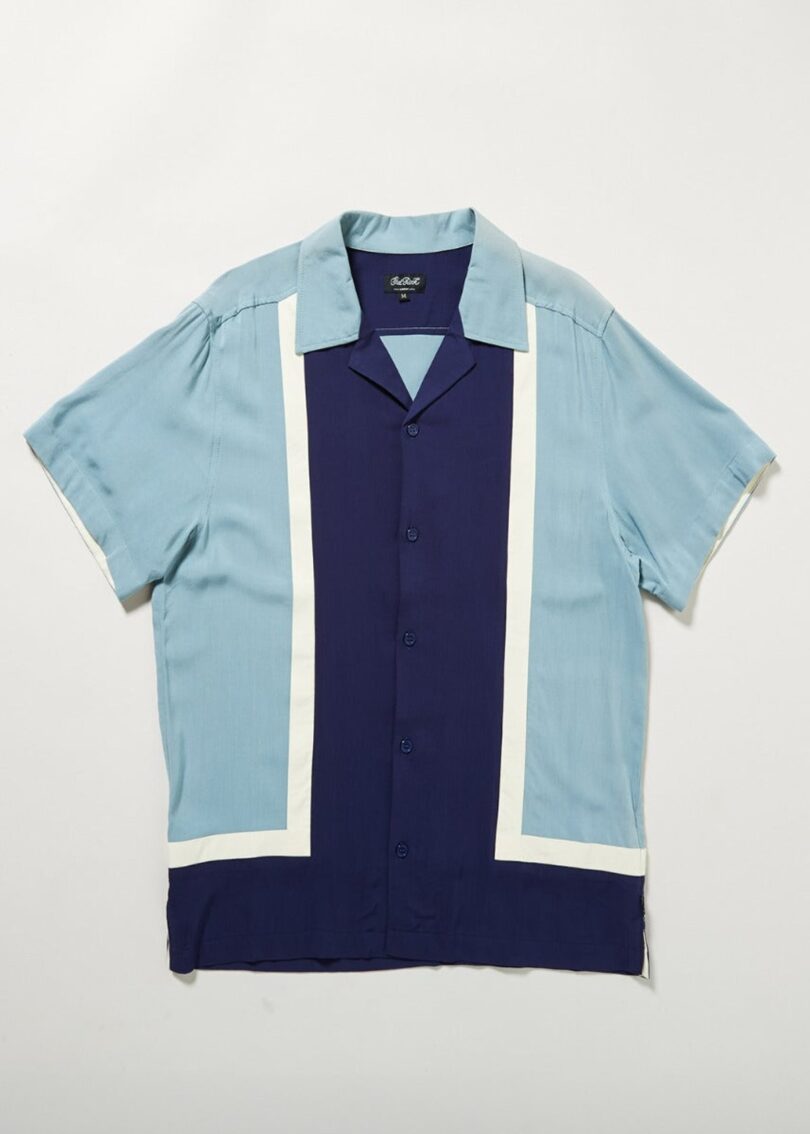 Walter Contrast Panel Bowling shirt  Shop now at Kitty Darling