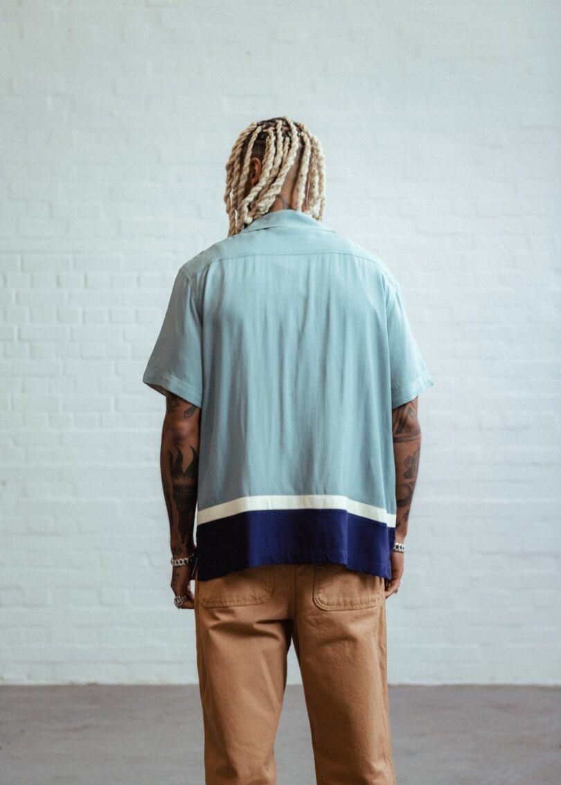 Walter Contrast Panel Bowling shirt  Shop now at Kitty Darling