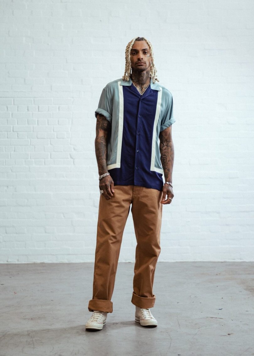Walter Contrast Panel Bowling shirt  Shop now at Kitty Darling