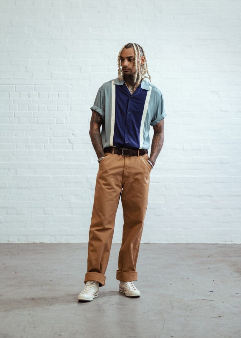 Walter Contrast Panel Bowling shirt  Shop now at Kitty Darling
