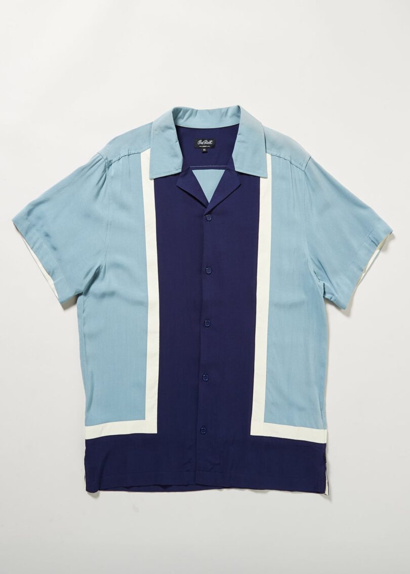 Walter Contrast Panel Bowling shirt  Shop now at Kitty Darling