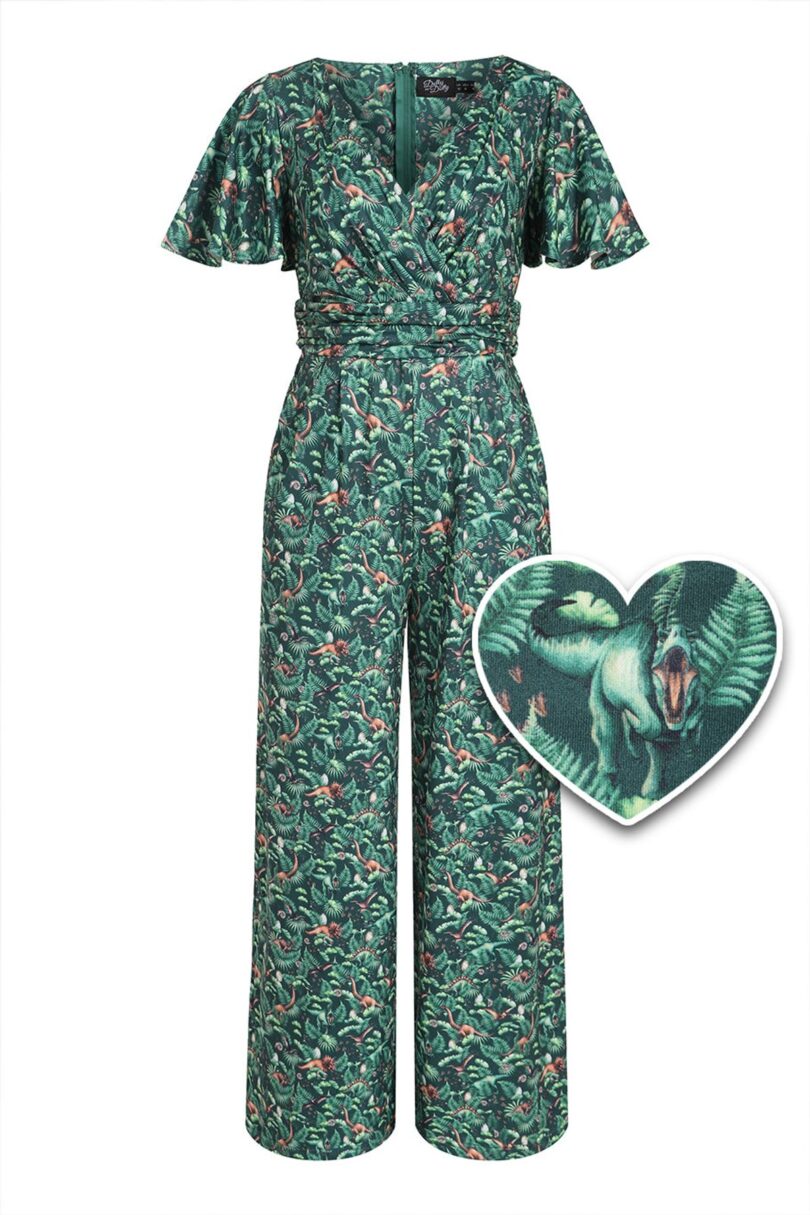 Charlotte Green Woodland Jumpsuit  Shop now at Kitty Darling