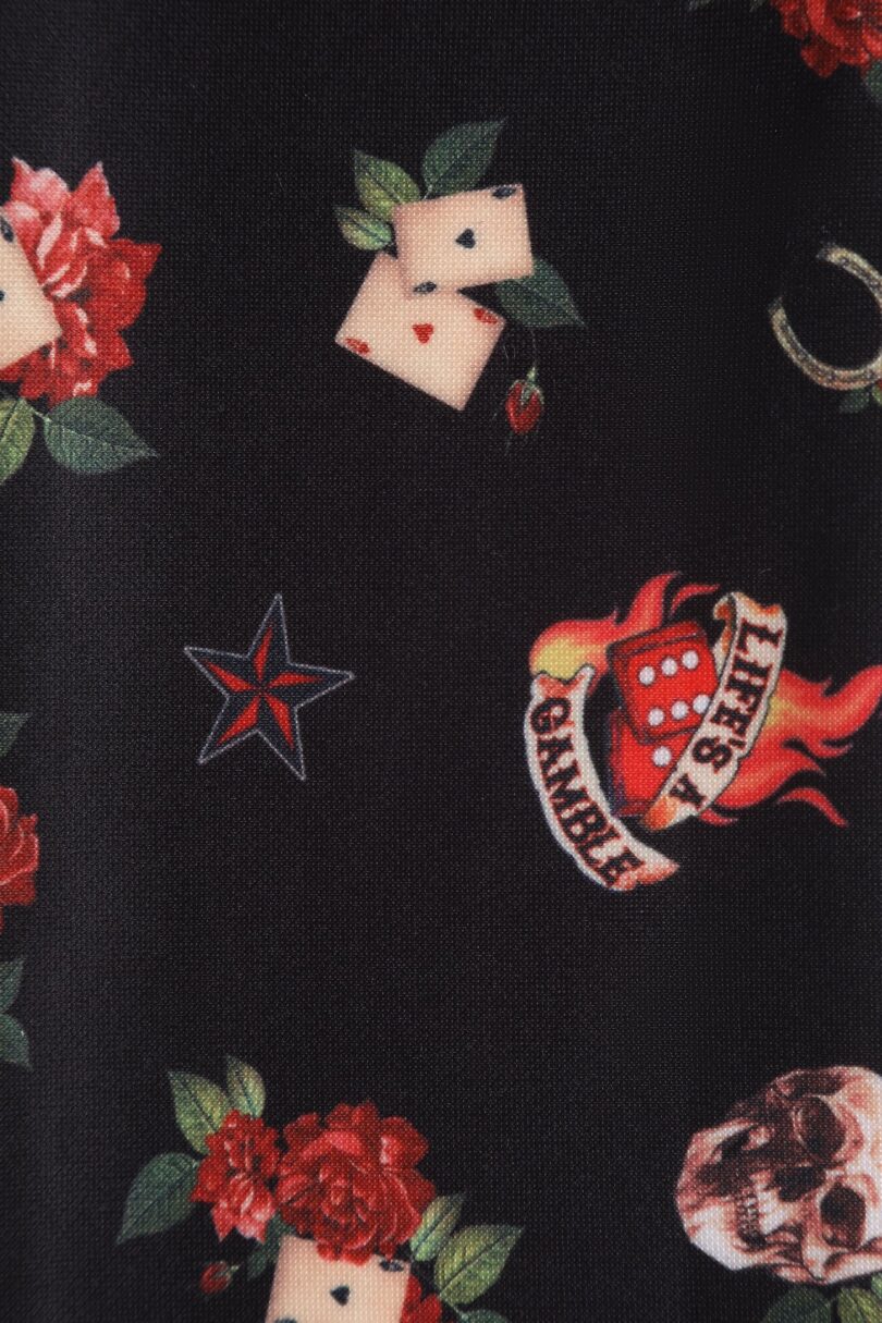 Quirky Headband in Skull & Rose Print  Shop now at Kitty Darling