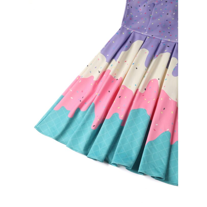 Amanda Multi-Colored and Ice Cream Swing Dress  Shop now at Kitty Darling