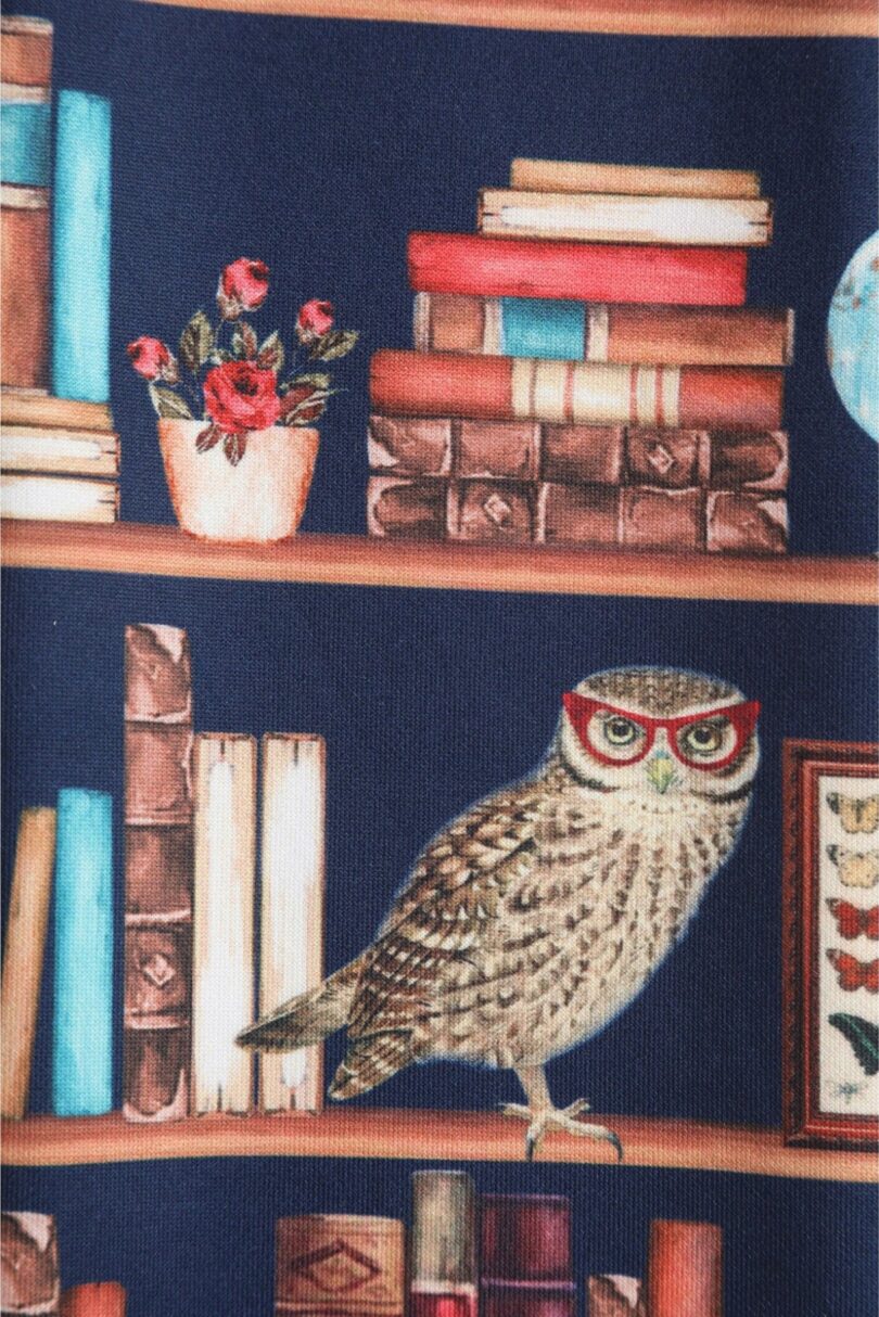 Quirky Headband in Library Book & Owl Print  Shop now at Kitty Darling