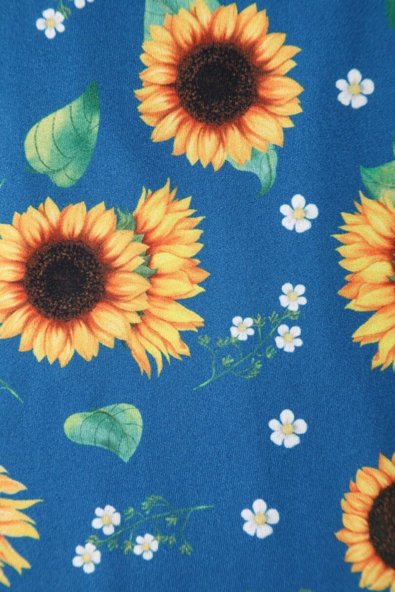 Esther Blue Sunflower Jumpsuit  Shop now at Kitty Darling