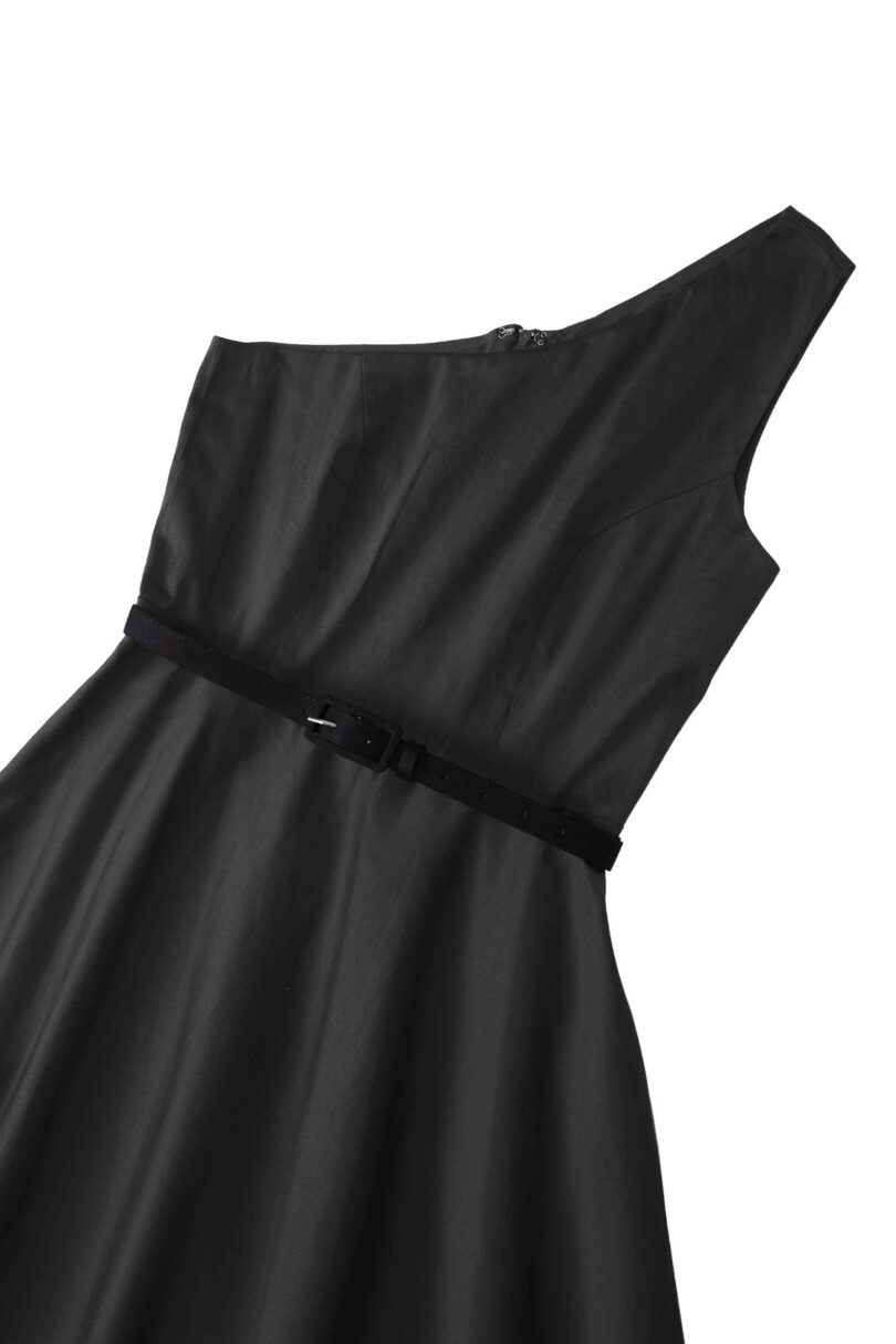 Susan Classic Black Asymmetrical Swing Dress  Shop now at Kitty Darling