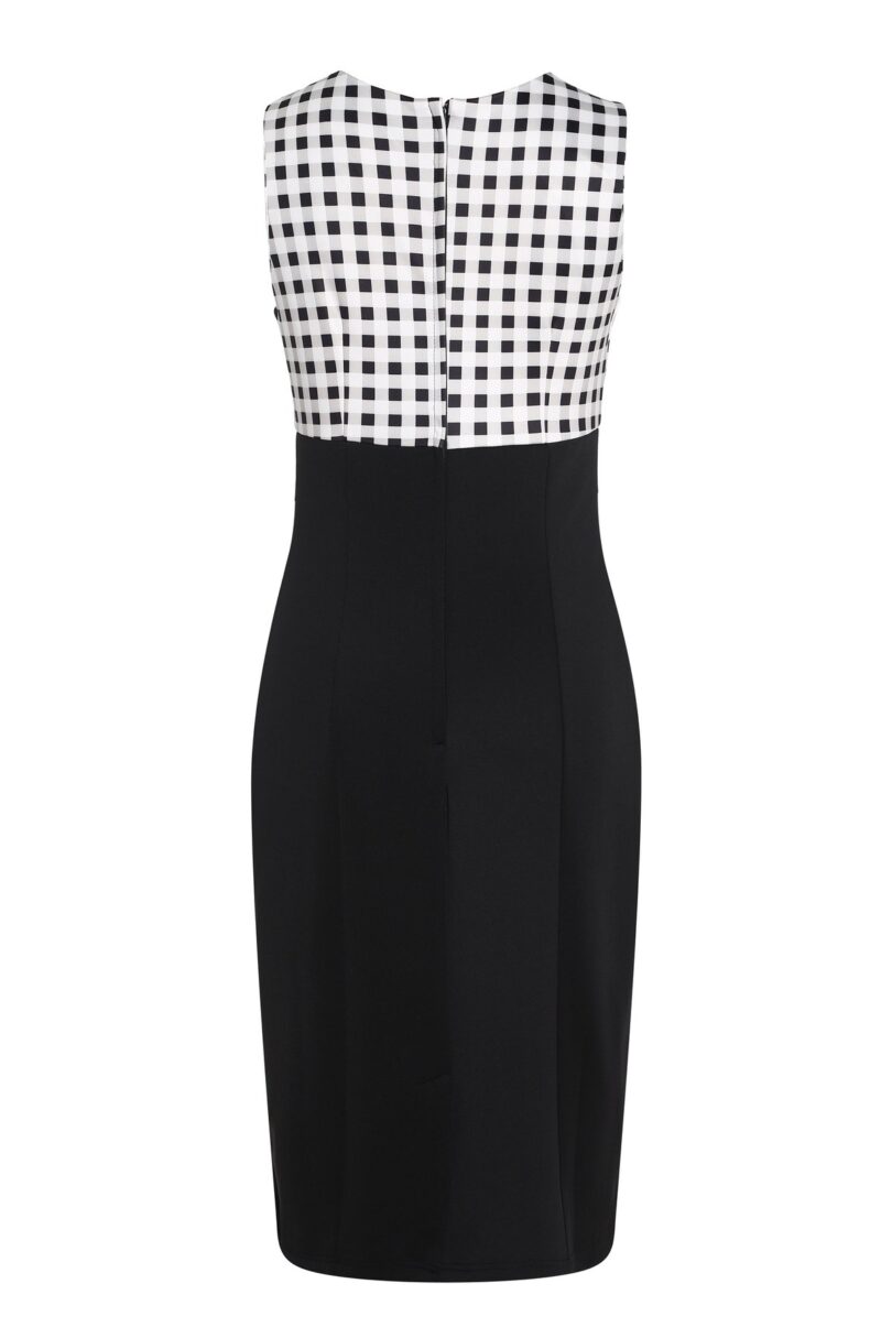 Cheryl Fitted Glam Vintage Black & White Gingham Dress  Shop now at Kitty Darling
