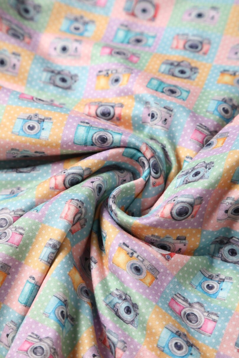 Julia Multicolor 50s Style Camera Print Swing Dress  Shop now at Kitty Darling