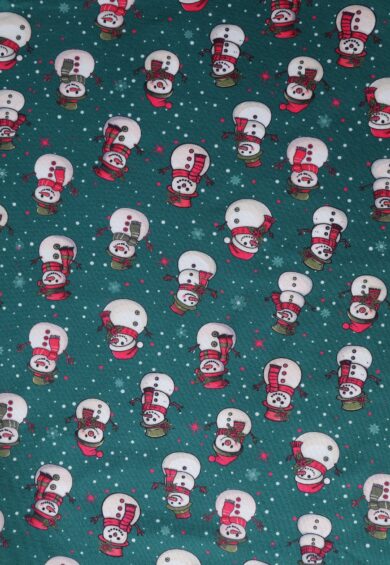 Billie Dark Green V-neckline Snowman Print Long-Sleeved Dress – Dresses | Kitty Darling