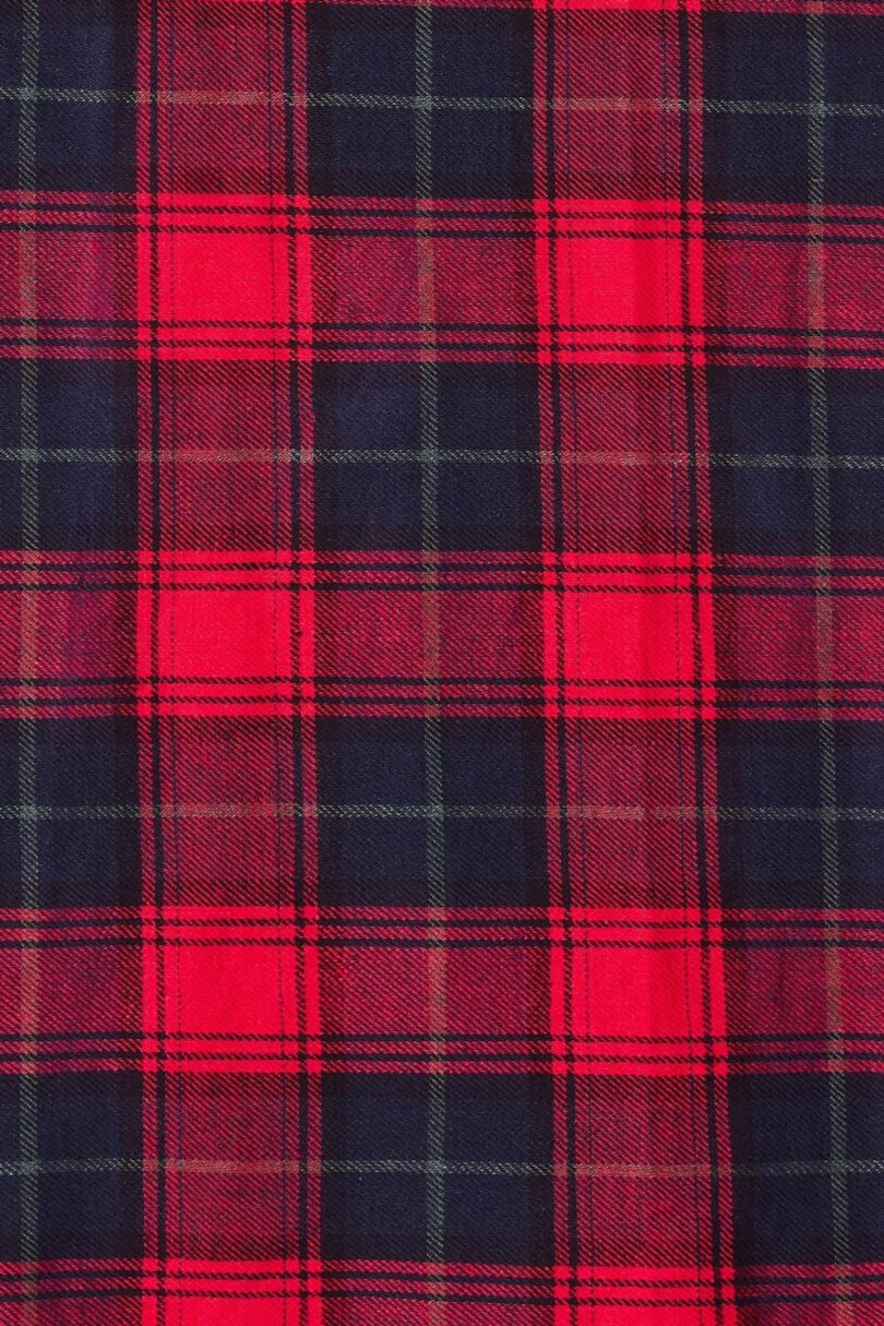 Lily Off Shoulder Swing Dress in Red Tartan  Shop now at Kitty Darling