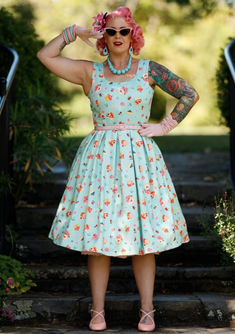 Amanda Afternoon Tea Dress In Baby Blue  Shop now at Kitty Darling