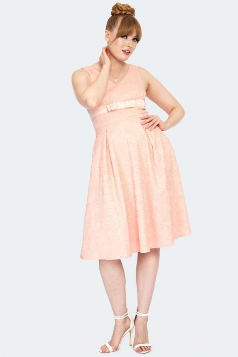 Curve Floral Lace Flare Dress  Shop now at Kitty Darling