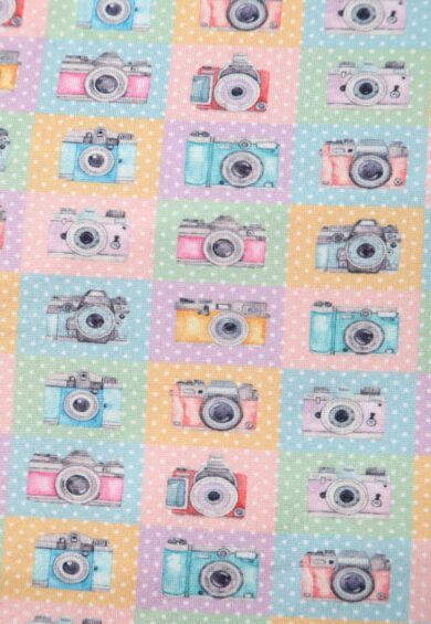 Julia Multicolor 50s Style Camera Print Swing Dress – Dresses | Kitty Darling