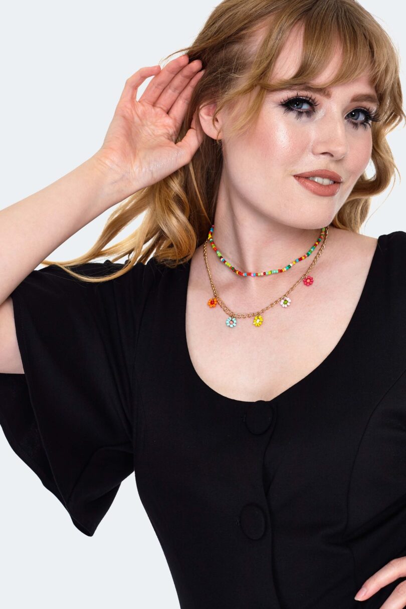 60s Style Flower Necklace  Shop now at Kitty Darling