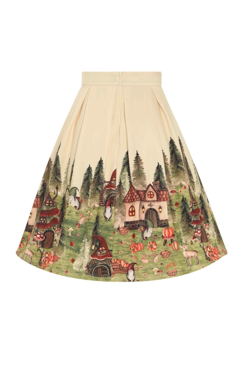 Aisley Gnome Ville Pleated Midi Skirt  Shop now at Kitty Darling