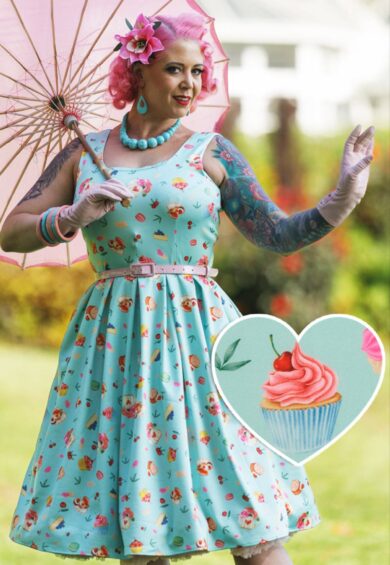 Amanda Afternoon Tea Dress In Baby Blue – Dresses | Kitty Darling