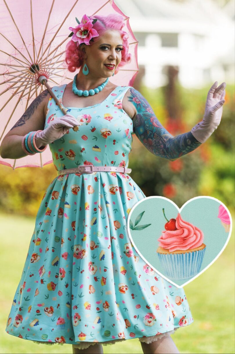 Amanda Afternoon Tea Dress In Baby Blue  Shop now at Kitty Darling