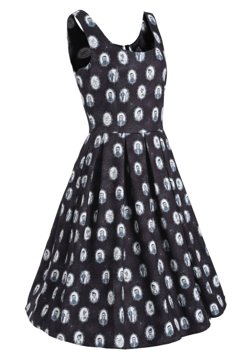 Amanda Frankenstein Black Swing Dress  Shop now at Kitty Darling