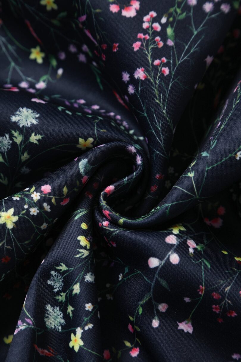 Amanda Swing Dress in Navy Blue Meadow Print  Shop now at Kitty Darling