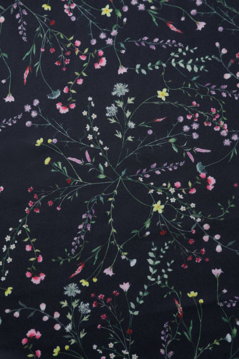 Amanda Swing Dress in Navy Blue Meadow Print  Shop now at Kitty Darling