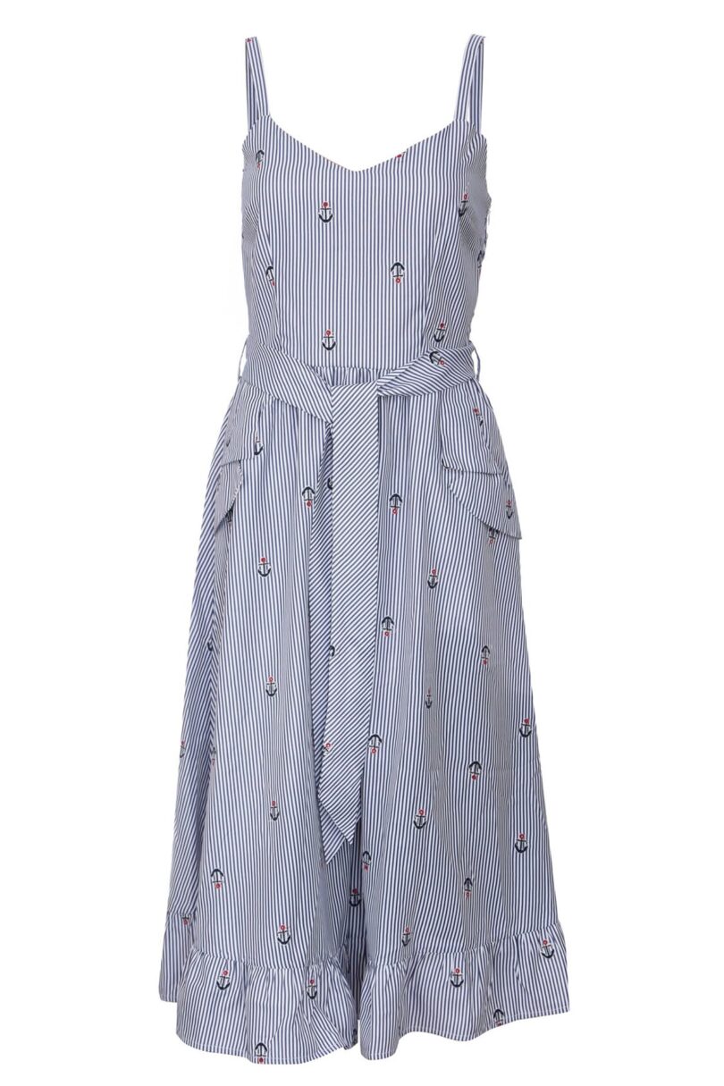 Andy Anchor Pinstripe Flare Dress  Shop now at Kitty Darling