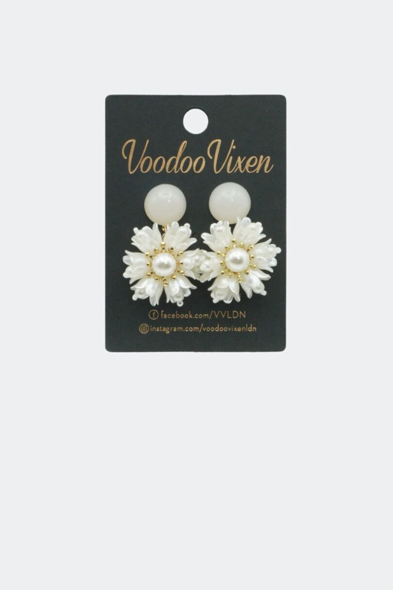Beaded Flower Drop Earrings  Shop now at Kitty Darling