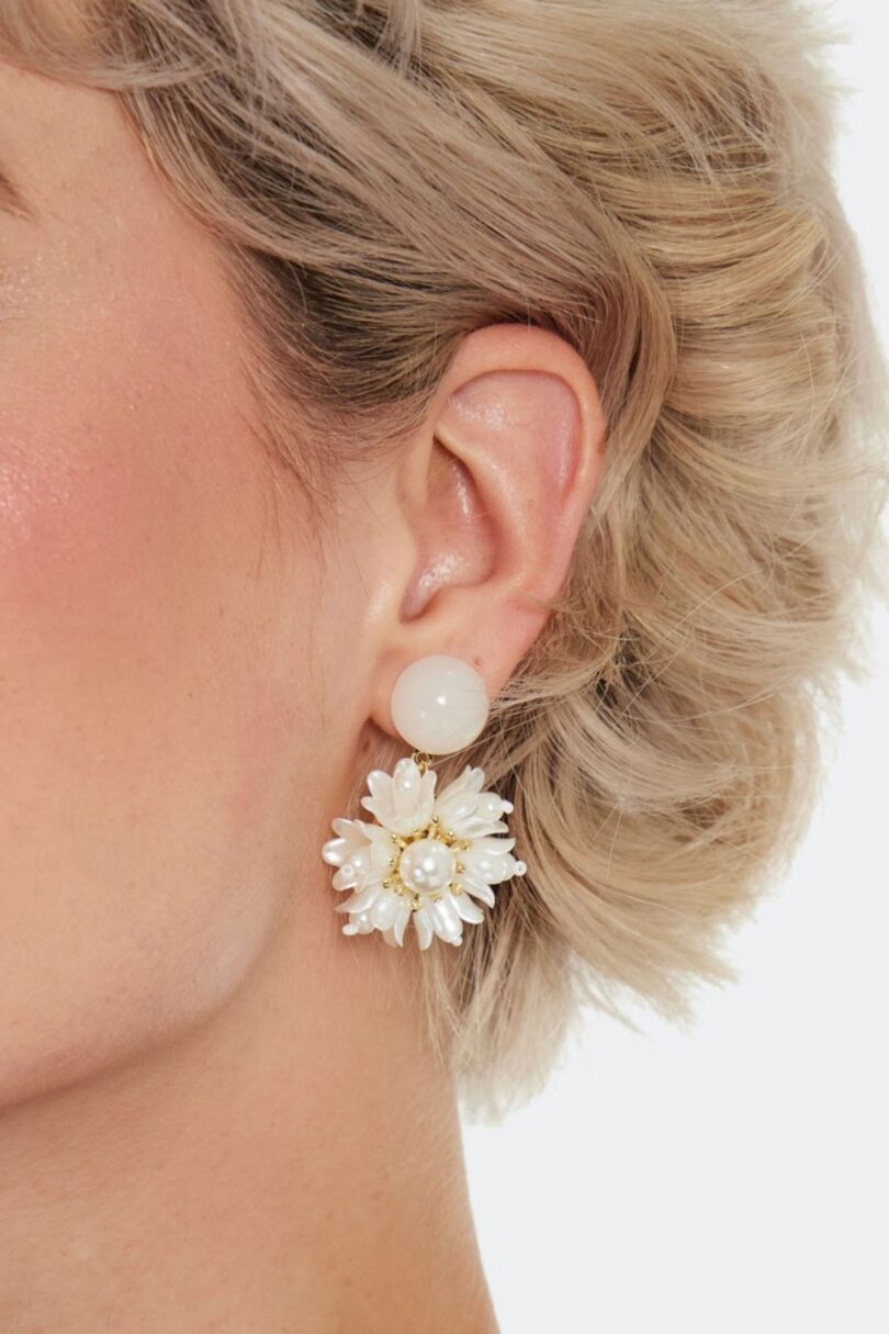 Beaded Flower Drop Earrings  Shop now at Kitty Darling