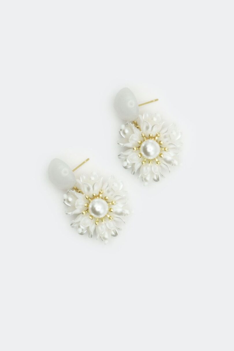 Beaded Flower Drop Earrings  Shop now at Kitty Darling