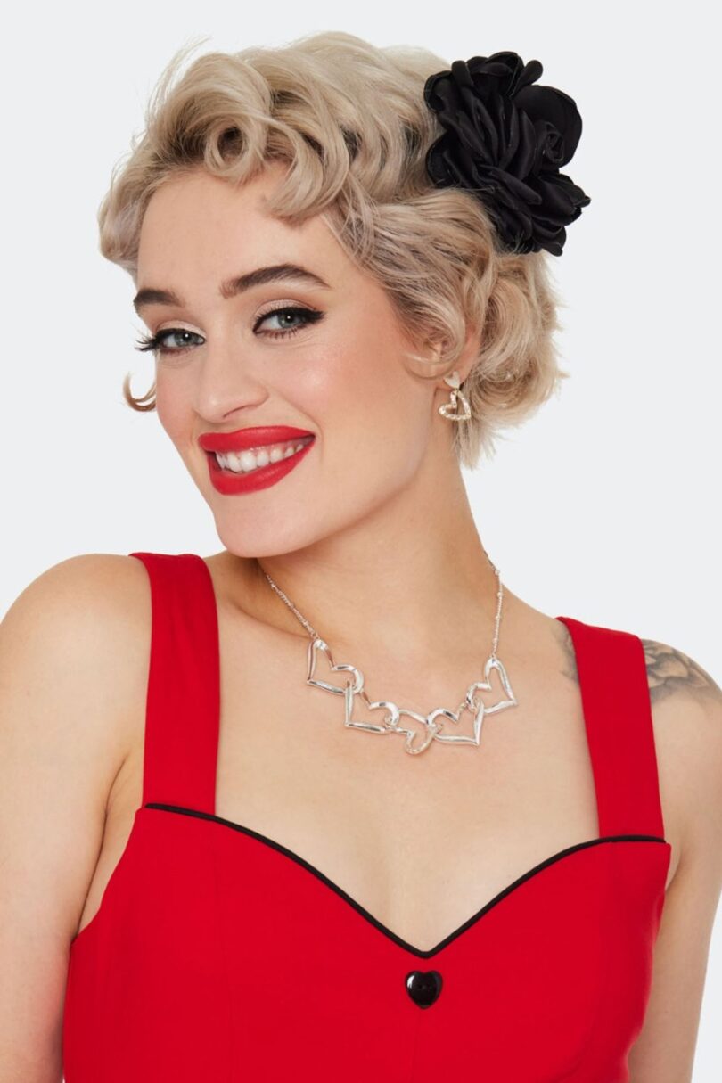 Black Rose Flower Hairpin Brooch  Shop now at Kitty Darling