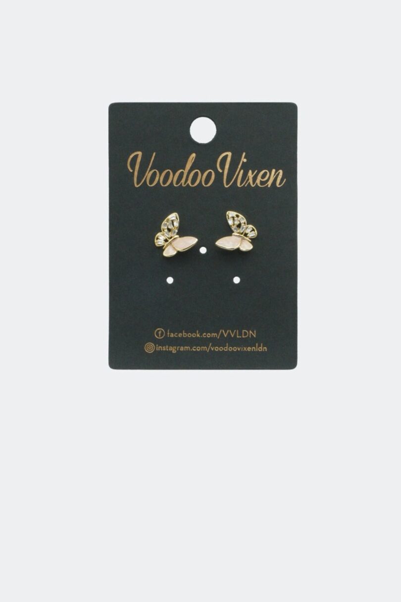 Butterfly Sparkle Stud Earrings  Shop now at Kitty Darling