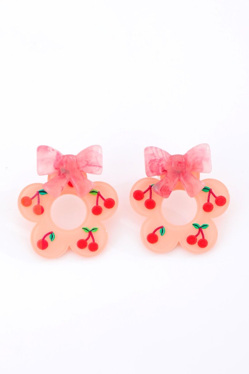 Cherry Flower Retro Earrings  Shop now at Kitty Darling