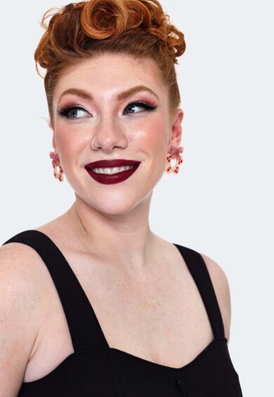 Cherry Flower Retro Earrings – Jewellery | Kitty Darling