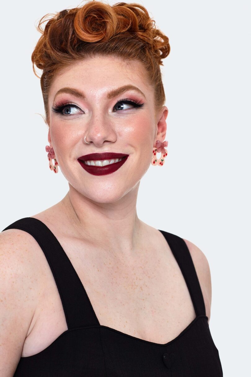 Cherry Flower Retro Earrings  Shop now at Kitty Darling