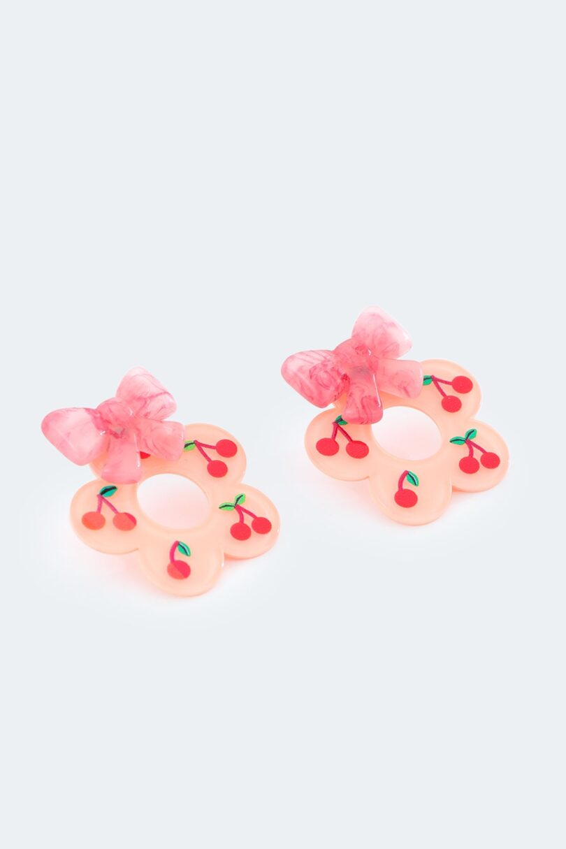 Cherry Flower Retro Earrings  Shop now at Kitty Darling