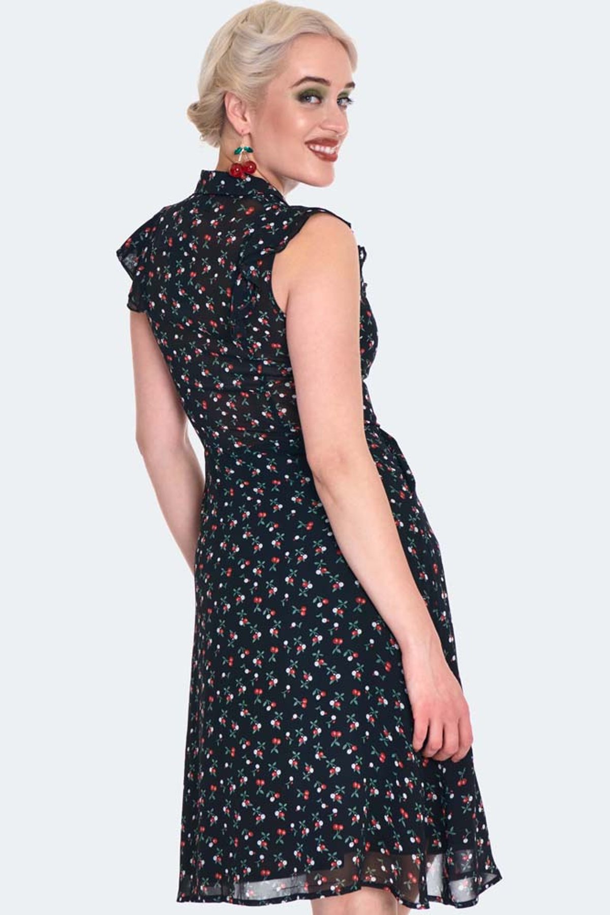Cherry Tea Flare Dress Cherry Tea Flare Dress Shop now at Kitty Darling