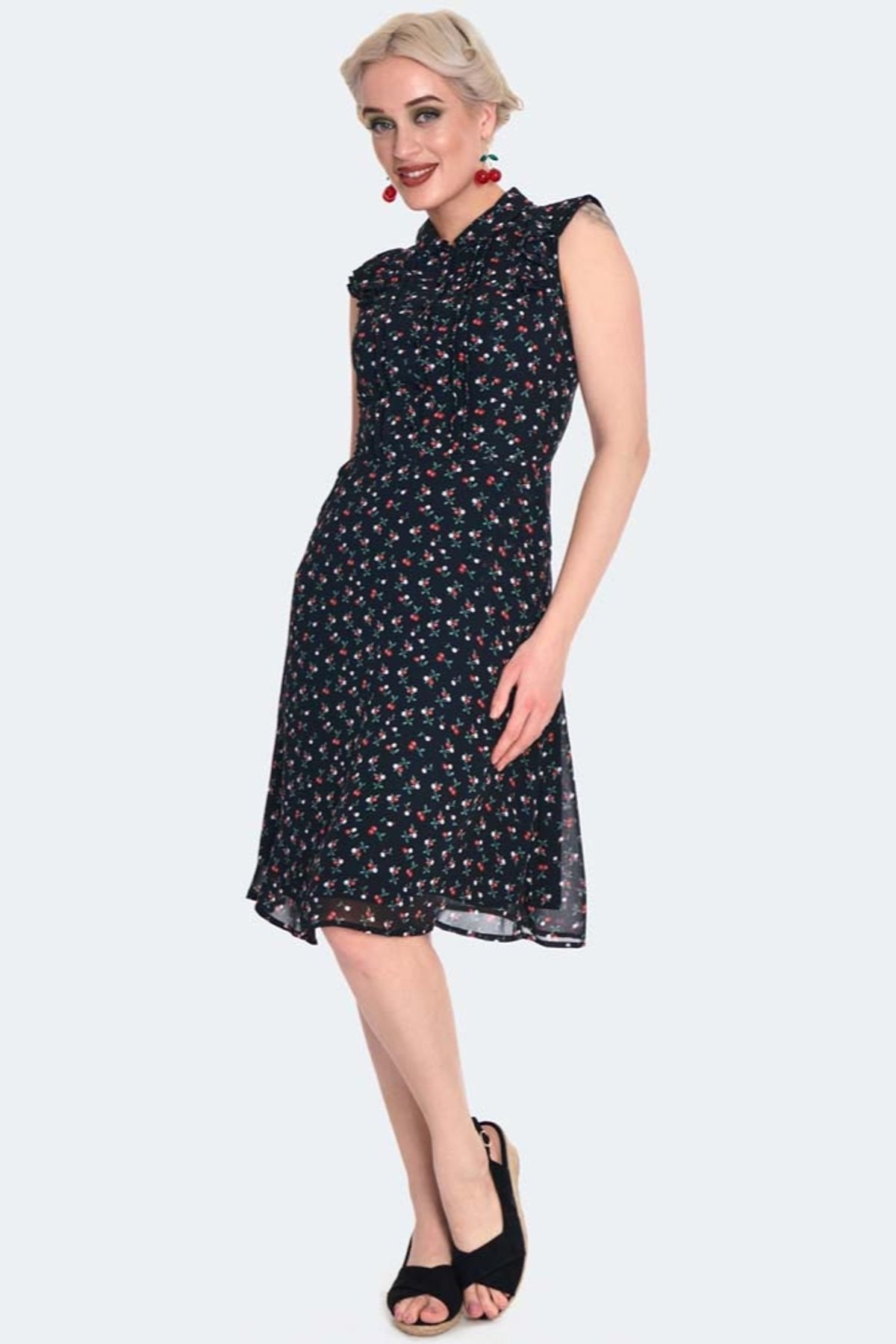 Cherry Tea Flare Dress Cherry Tea Flare Dress Shop now at Kitty Darling