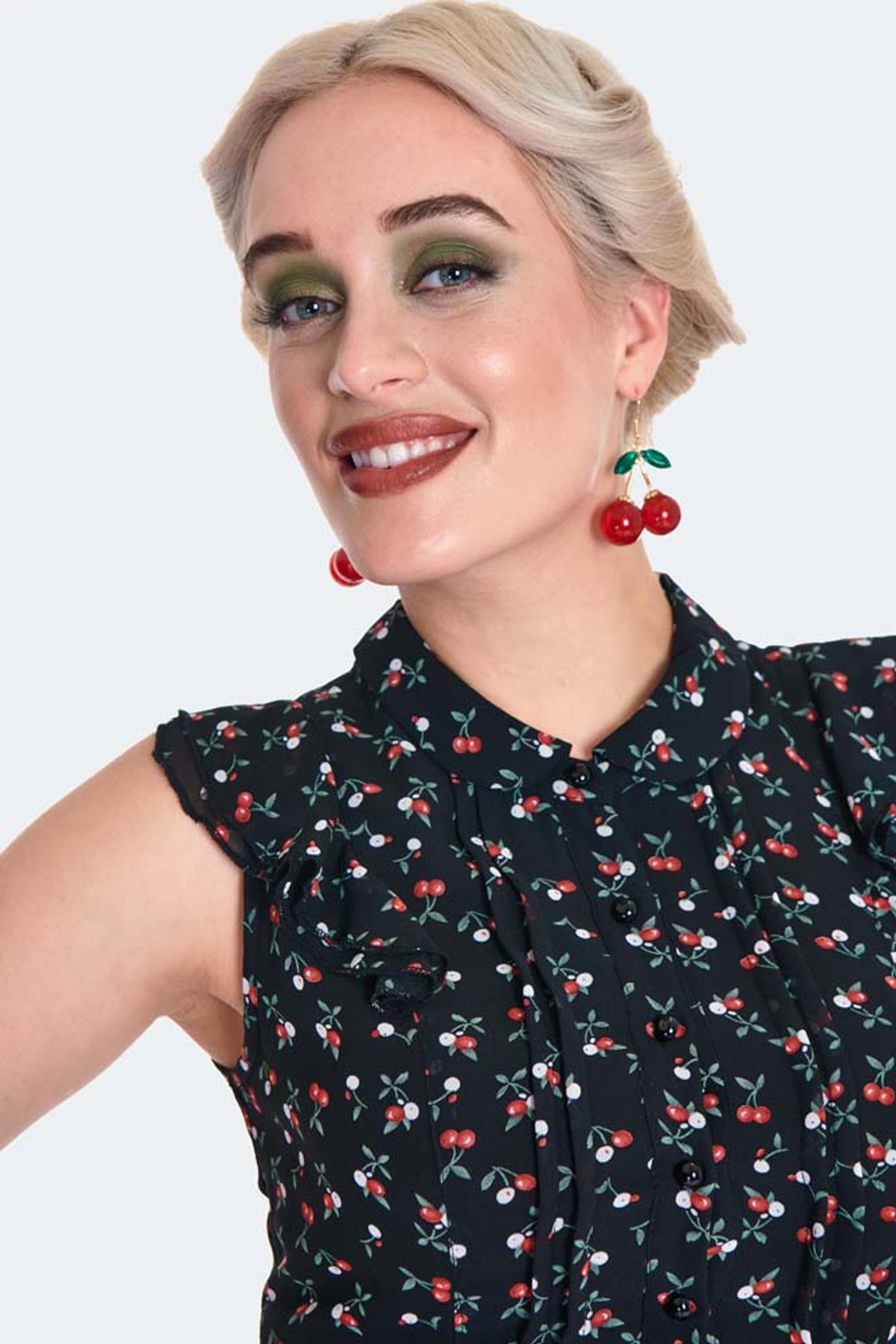 Cherry Tea Flare Dress Cherry Tea Flare Dress Shop now at Kitty Darling