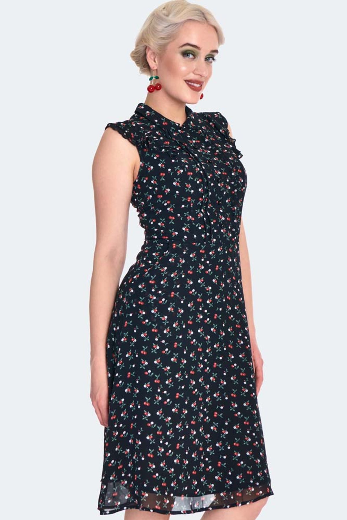 Cherry Tea Flare Dress Cherry Tea Flare Dress Shop now at Kitty Darling