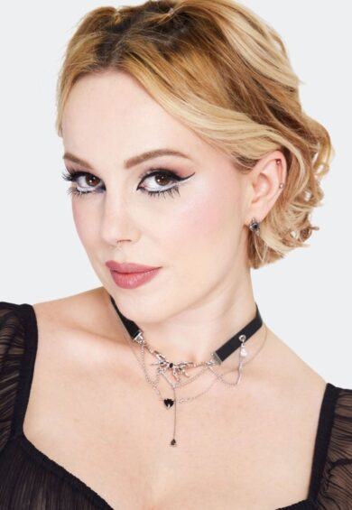 Cross And Onyx Stud Earrings – Jewellery | Kitty Darling