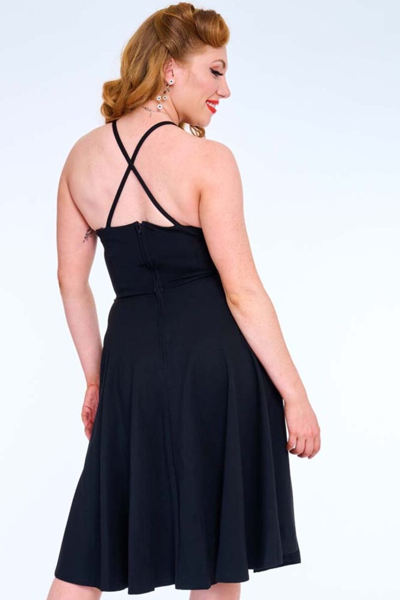 Curve Contrast Strappy Flare Dress  Shop now at Kitty Darling